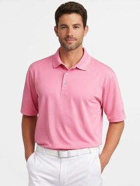 PGA TOUR Airflux Pink Golf Polo Shirt Short Sleeve XL